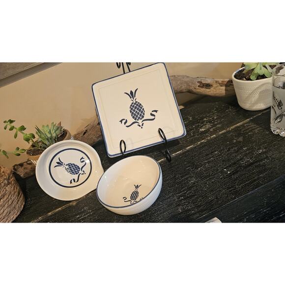 Pfaltzgraff Discontinued "Hospitality" Print 1983-87 Pineapple Kitchen Set - Picture 1 of 9